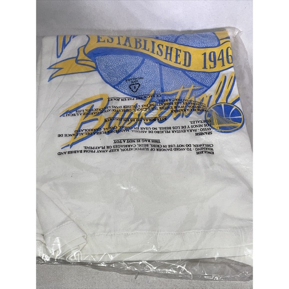 Golden State Warriors Junk Food NBA White 1946 T-Shirt Women's LARGE NWT - Picture 5 of 8